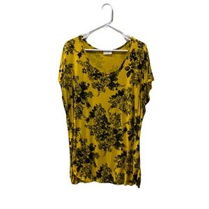Lose fit yellow floral tunic